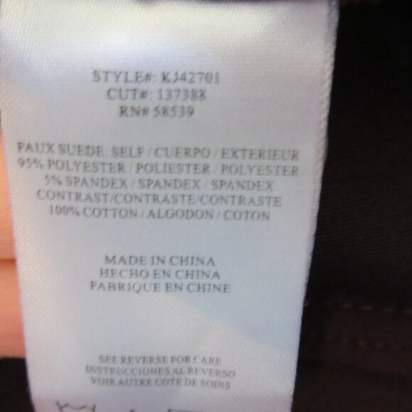 KUT From The Kloth Moto Jacket Faux Suede Burgundy Zip Size Medium - Picture 9 of 10